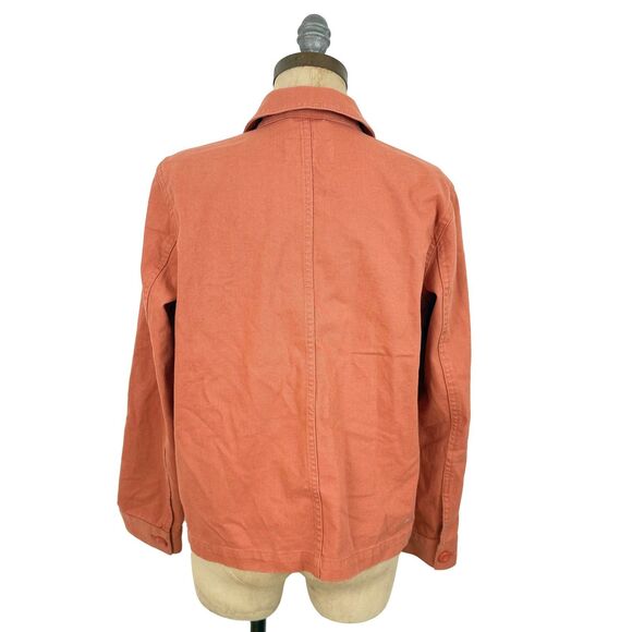EVERLANE The Denim Chore Jacket XS Orange Oversized Utility Casual EUC B40 - Picture 4 of 6